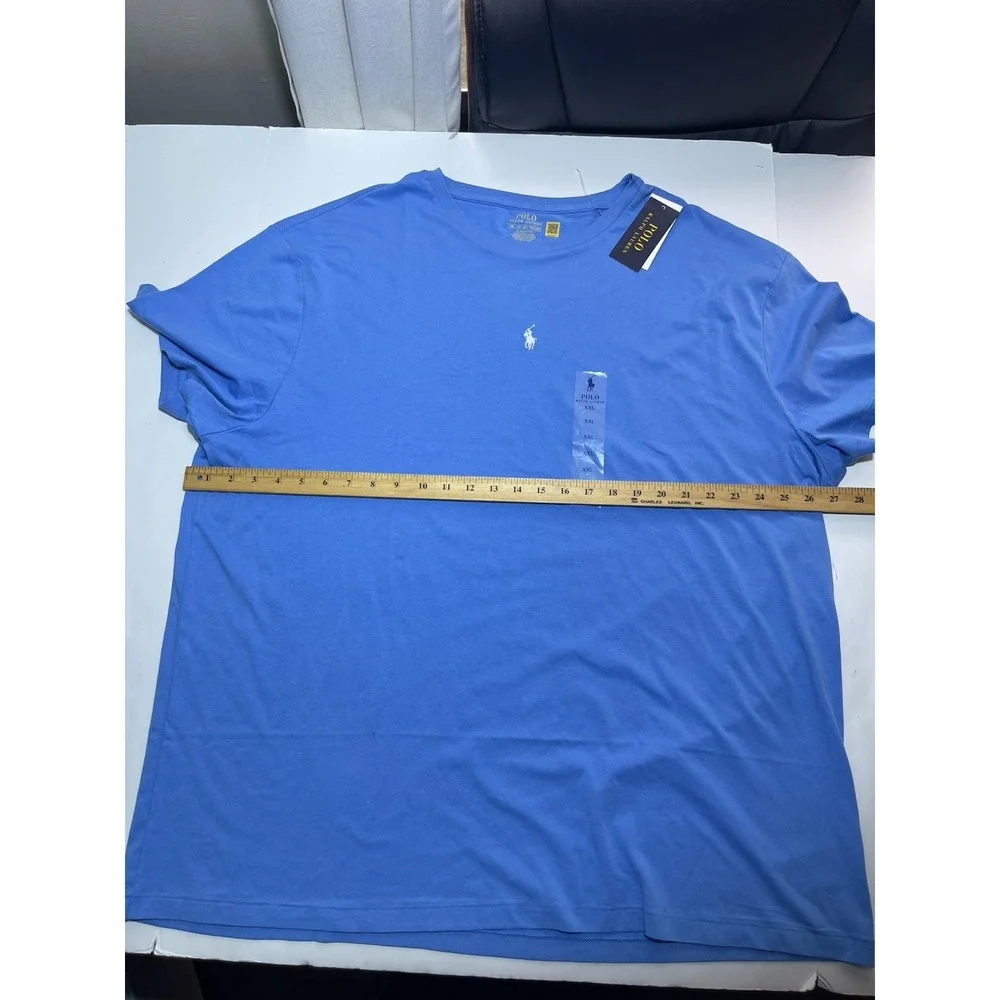 Ralph Lauren Polo Men's Classic Fit Blue Cotton T-shirt Pony In Center 2XL NWT